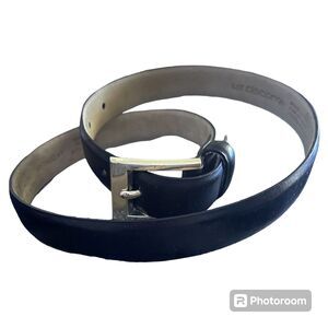 Liz Claiborne PETITE Small Black Genuine Leather Belt - Women's Size S